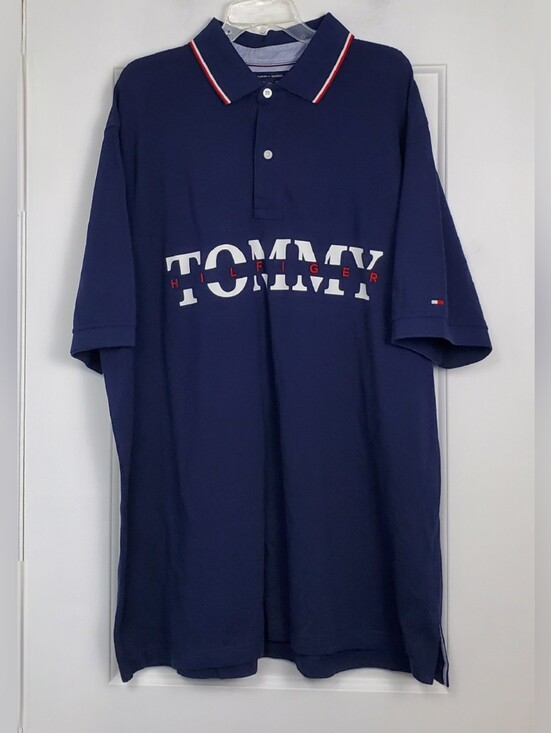 Tommy Hilfiger Other - Tommy Hilfiger Mens Custom Fit Spellout Polo Shirt - Size XXLT TALL - EUC